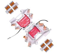 Printtastisch - Support de rail DIN compatible pour Shelly Relais, 1 Mini Gen3, 1PM, 1PM Mini Gen3, 2PM, 2.5, RGBW2, PM, Plus i4 DC, variateur 2, rail DIN, insert Wago, 2 pièces + extension