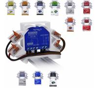 Printtastisch Support pour Relais Shelly, 1 Pièce, Compatible 42 Modèles Shelly et Bornes WAGO 221, Montage sans Outil sur Rail DIN 35 mm, PETG Ininflammable 1, Fabriqué en Allemagne