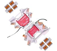 Printtastisch Support pour Relais Shelly avec Extension de Retrait, Lot de 2 et Extension, Compatible 42 Modèles Shelly et Bornes WAGO 221, Rail DIN 35 mm sans Outil, Fabriqué en Allemagne
