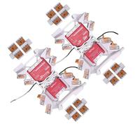 Printtastisch Support pour Relais Shelly avec Extension de Retrait, Lot de 4 et Extension, Compatible 42 Modèles Shelly et Bornes WAGO 221, Rail DIN 35 mm sans Outil, Fabriqué en Allemagne