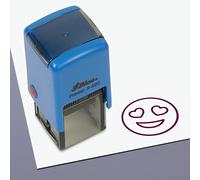 Printtoo Enseignants Tampon Souriant Coeur Yeux Emoji Auto Tampon En Caoutchouc Motivation Encouragement Encrage Révision Messages Note Pour Les Devoirs École Salle De Classe - Violet