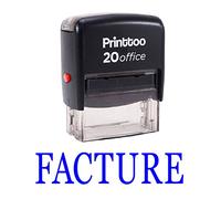 Printtoo FACTURE Self Encrage Rubber Stamp Stationary Office personnalisé timbre-bleu