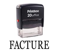 Printtoo FACTURE Self Encrage Rubber Stamp Stationary Office personnalisé Timbre-Noir