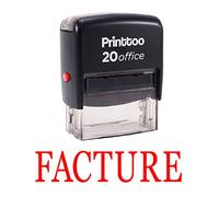 Printtoo FACTURE Self Encrage Rubber Stamp Stationary Office personnalisé Timbre-Rouge