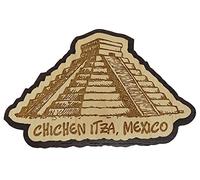Printtoo Grave Chichen Itza Mexique Aimant de refrigerateur Souvenir en Bois Cadeau Collectibles