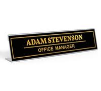 Printtoo Plaque De Nom De Bureau Personnalisé Jolie Classique Accessoire De La Plaque D'Administration De Bureau Acrylique Personnalisé 2x10 Pouces