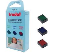 Printy 3 Recharges D'encre Rouge/Bleu/Vert pour Kit Evaluation Trodat 63107