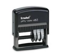 Printy 4813 Tampon dateur avec texte personnalisable Noir 26 x 9 mm