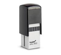 Printy 4922 Tampon encreur avec texte personnalisable et plaque de texte personnalisable Noir 20 x 20 mm