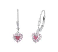 Prinzessin Lillifee Boucles d'oreilles créoles pour filles en argent sterling 925, avec zircone synthétique, livrées dans un coffret cadeau