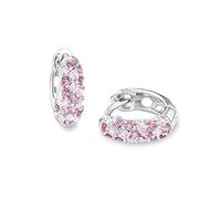 Prinzessin Lillifee Boucles d'oreilles créoles pour filles en argent sterling 925, avec zircone synthétique, livrées dans un coffret cadeau
