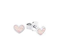 Prinzessin Lillifee Boucles d'oreilles en argent 925 Sterling pour enfants, 0,4 cm, rose, cœur, Livré dans une boîte cadeau, 9048885