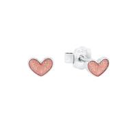 Prinzessin Lillifee Boucles d'oreilles en argent 925 Sterling pour enfants, 0,4 cm, rose, cœur, Livré dans une boîte cadeau, 9048885