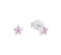 Prinzessin Lillifee Boucles d'oreilles en argent 925 Sterling pour enfants, avec zirconium synthétisé, 0,5 cm, argent, étoile, Livré en boîte cadeau, 2024372