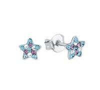 Prinzessin Lillifee Boucles d'oreilles en argent 925 Sterling pour filles Enfants, avec Preciosa, 0,6 cm, argent, étoile, Livré dans une boîte cadeau de bijoux, 2013175