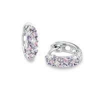 Prinzessin Lillifee Créoles 925 en argent sterling pour filles Boucles d'oreilles pour enfants, avec zirconium synthétisé, 1,2 cm, violet, Livrées dans une boîte cadeau de bijoux, 9064182