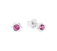 PRINZESSIN LILLIFEE - Boucles d'Oreilles pour Fille en Argent 925 - avec Zircone - Clou d'Oreille en Forme de Fleur