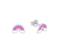 PRINZESSIN LILLIFEE - Boucles d'Oreilles pour Fille en Argent 925 - Clou d'Oreille en Forme Arc-en-ciel - PLI-E0002