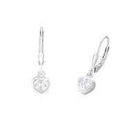 Prinzessin Lillifee Boucles d'oreilles pour filles en argent sterling 925, avec zircone synthétique, cœur, livrées dans un coffret cadeau