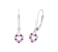 Prinzessin Lillifee Boucles d'oreilles pour filles en argent sterling 925, avec zircone synthétique, cœur, livrées dans un coffret cadeau