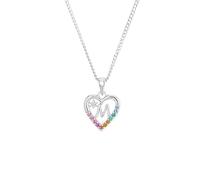 Prinzessin Lillifee Collier avec pendentif en argent 925 Sterling pour enfants, avec zirconium synthétiques, 35+3 cm, argent, M, Livré en boîte cadeau, 2027886