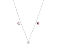 Prinzessin Lillifee Collier en argent 925 sterling pour filles, Bijoux de cou pour enfants, en partie avec pierre précieuse, 35+3 cm, Cadeau pour fille et petite-fille, Livré dans une boîte à bijoux