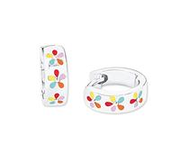Prinzessin Lillifee Créoles 925 Argent Sterling Filles Enfants Boucles d'oreilles, 1,1 cm, Multicolore, Fleur, Livré dans une boîte cadeau de bijoux, 2019686