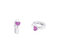Prinzessin Lillifee Créoles 925 Argent Sterling Filles Enfants Boucles d'oreilles, 1,2 cm, Rose, Coeur, Livré dans une boîte cadeau de bijoux, 9049219