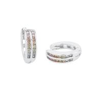 Prinzessin Lillifee Créoles 925 en argent sterling pour filles Boucles d'oreilles pour enfants, avec zirconium synthétisé, 1,2 cm, multicolore, Livrées dans une boîte cadeau de bijoux, 2024374