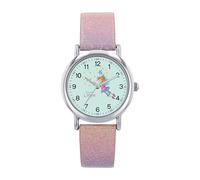 Prinzessin Lillifee Lillifee 2040171 Montre pour fille avec bracelet en cuir synthétique Vert Étanche 3 bar Idée cadeau
