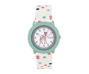 Prinzessin Lillifee Montre-Bracelet à Quartz analogique pour Filles, avec Bracelet en Textile, étanche à 3 Bars, livrée dans Un Coffret Cadeau