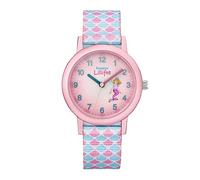 Prinzessin Lillifee Montre-bracelet à quartz analogique pour filles, avec bracelet en textile, étanche à 3 bars, livrée dans un coffret cadeau