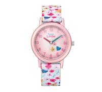 Prinzessin Lillifee Montre-bracelet à quartz analogique pour filles, avec bracelet en textile, étanche à 3 bars, livrée dans un coffret cadeau