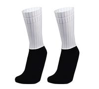 PRIOKNIKO Chaussette Compression Homme Chaussettes De Compression Pour Hommes Anti-Slip Silicone Aero White Cycling Sports Running Chaussettes