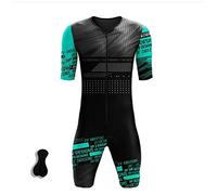 PRIOKNIKO Combinaisons De Cyclisme Homme Combinaison De Triathlon Respirante pour Homme,Un,L