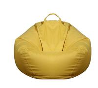 PRIOKNIKO Fauteuils Poire Bean Bag Tatami Tapis Canapé Chambre Simple Paresseux Canapé sans Doublure XL:100Cm * 120Cm Jaune (Pas De Remplissage)