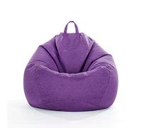 PRIOKNIKO Fauteuils Poire Paresseux Canapé Sac De Haricot Tatami Tapis Unique Salon Meubles Sac De Haricot Salon Canapé Chaise sans Doublure XL:100 * 120Cm Violet (Pas De Remplissage)