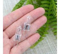 PRIOKNIKO Perle De Lampe Halogène G4 G5.3 12V 10W 20W Lampe En Cristal Microscope Instrument Ampoule À Broche Ampoule Halogène En Tungstène 2 PiècesG5.3 (pieds Épais)-12V-50W
