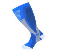 PRIOKNIKO Plus large mollet chaussettes de sport running fitness cyclisme sweat absorbant medium tube mollet chaussettes, bleu, 4XL