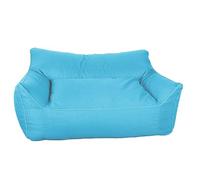 PRIOKNIKO Poufs Lin Paresseux Double Fauteuil Fauteuil Ensemble Double Tissu Maison Salon Canapé sans Doublure 150 * 100 * 80Cm Lac Bleu (Pas De Remplissage)