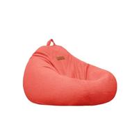 PRIOKNIKO Poufs Simple Coton Lin Paresseux Canapé Haricot Sac Petit Appartement Tatami Tapis Canapé Chaise sans Doublure Eps(100 * 120Cm) Rouge (Pas De Remplissage)