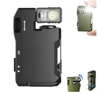 Priormer Lampe de poche, Priormer G5 EDC Light 400 lumens, super lumineuse 3 modes EDC Mini lampe de poche, rotation à 180°, double lumière, IP68, étanche, magnétique pour extérieur (noir)