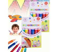 Priormer Magic Puffy Pens, Priormer Puffy Pens, Marcadores Puffys, Diy Bubble Popcorn Drawing Pen, Diy Arts Crafts Supplies For Card Making, Scrapbooking, Posters, School Projects (2pcs)