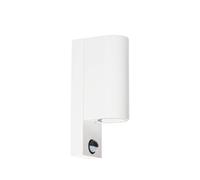 PRIOS Applique extérieure Tetje à intensité variable (Moderne) en Blanc Aluminium (à 2 lampes, GU10) pour mur extérieur/façade de maison terrasse und balcon