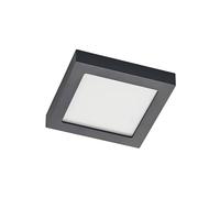 PRIOS LED Plafonnier Alette à intensité variable (Moderne) en Noir Aluminium e. a. pour Salle de bain (1 lampe,à), Eclairage Lampe Luminaire Plafond Eclerage