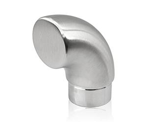 PRIOstahl 1 embout coudé de main courante - 42,4 mm - 90° - À insérer et à coller - Arc - Embout de tuyau - Embout enfichable pour tube rond, construction de balustrade - En acier inoxydable V2A