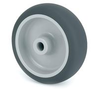 PRIOstahl 1 roulette de rechange pour meubles - Gris - Diamètre des roues : 75 mm - Pour valises, armoires, chaises, etc. - Grande capacité de charge - Sans traces - Massive et robuste - En caoutchouc