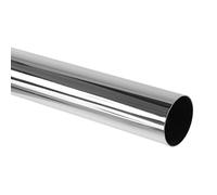 PRIOstahl 1 tube rond en acier inoxydable V2A grain 240 poli sans soudure pour rampe d'escalier, balcon, jardin
