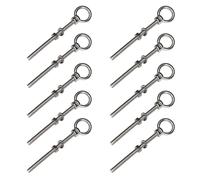 PRIOstahl 639 Lot de 10 boulons à œil - En acier inoxydable V4A - M6 x 80