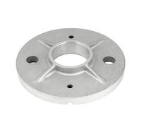 PRIOstahl Bride de sol avec 2 trous d'alésage x 1 pièce - Dimensions : 100 mm x 6 mm - Fixation pour tube rond de 33,7 mm de diamètre - En acier inoxydable V2A